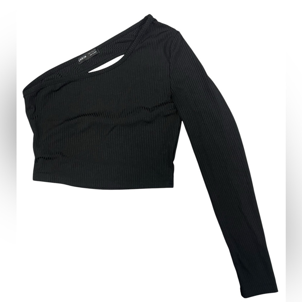 SHEIN One Shoulder Long Sleeve Top